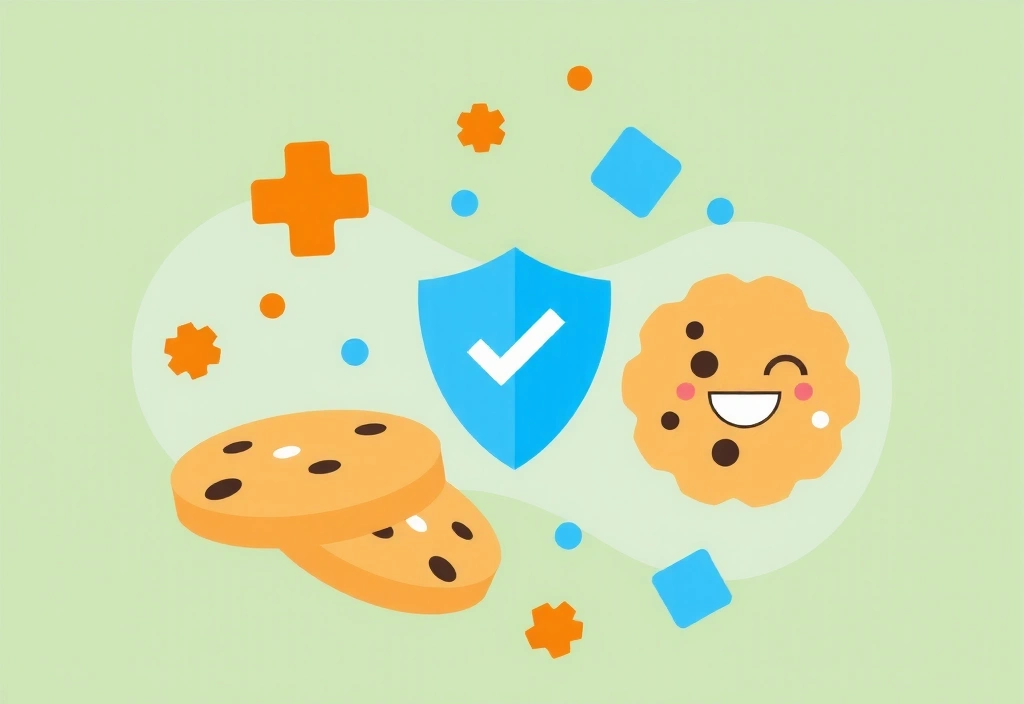 Ilustrație cu cookie-uri și confidențialitate online