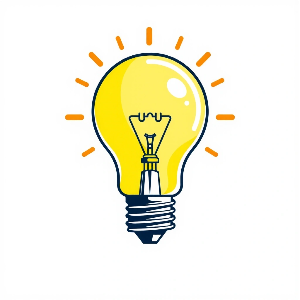 Bec stilizat emanând lumină, simbolizând energie și vitalitate