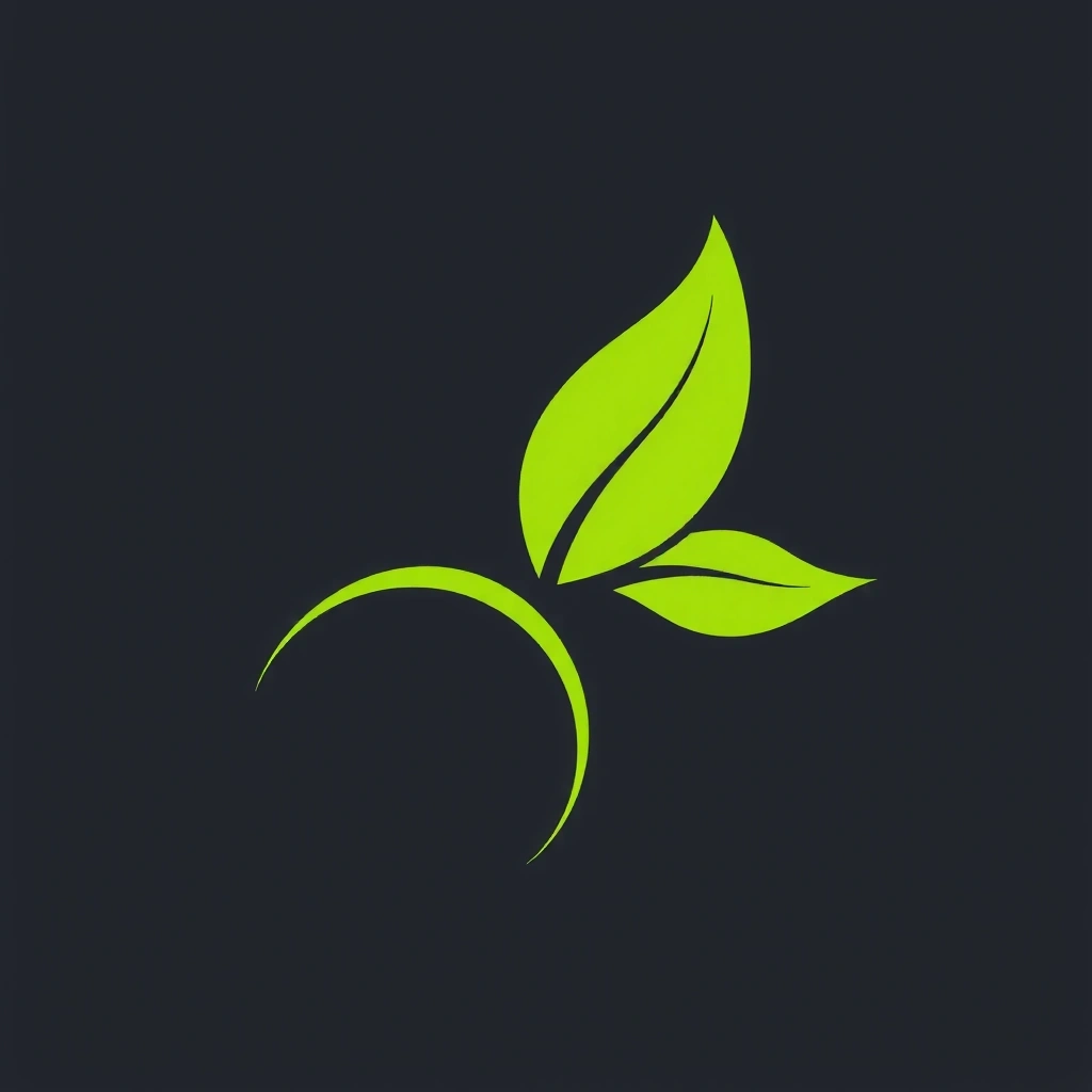 Logo stilizat cu frunze și siluete umane, simbolizând sănătate și natură